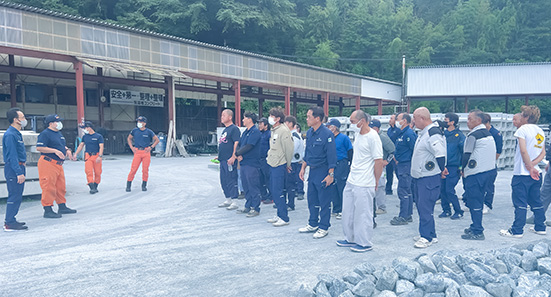 高知県の総合建設業　株式会社 高橋組｜従業員募集　採用情報　避難訓練